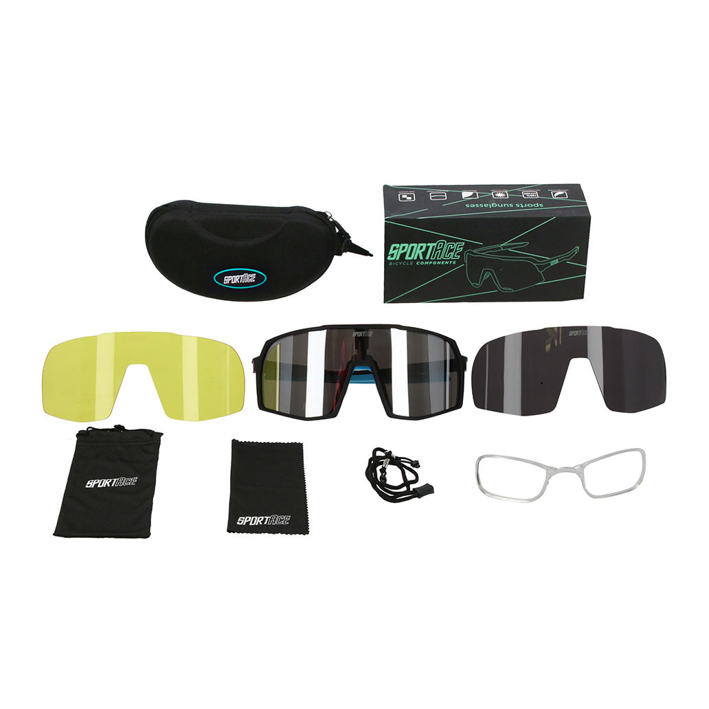 Gafa de Ciclismo SA-858 con Estuche y 3 Cristales Sportace