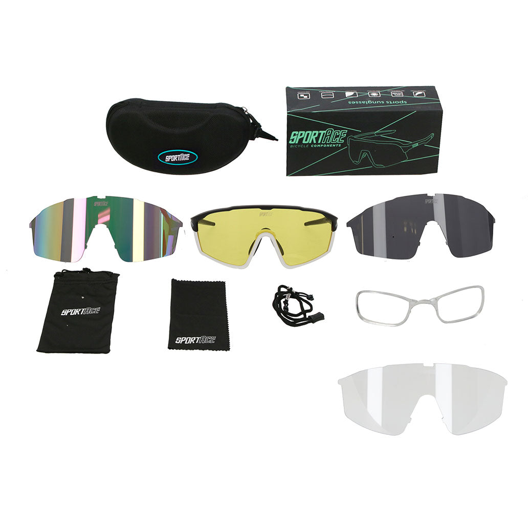 Gafas de Ciclismo SA-888 con Estuche y 3 Cristales Fotocromaticos Sportace