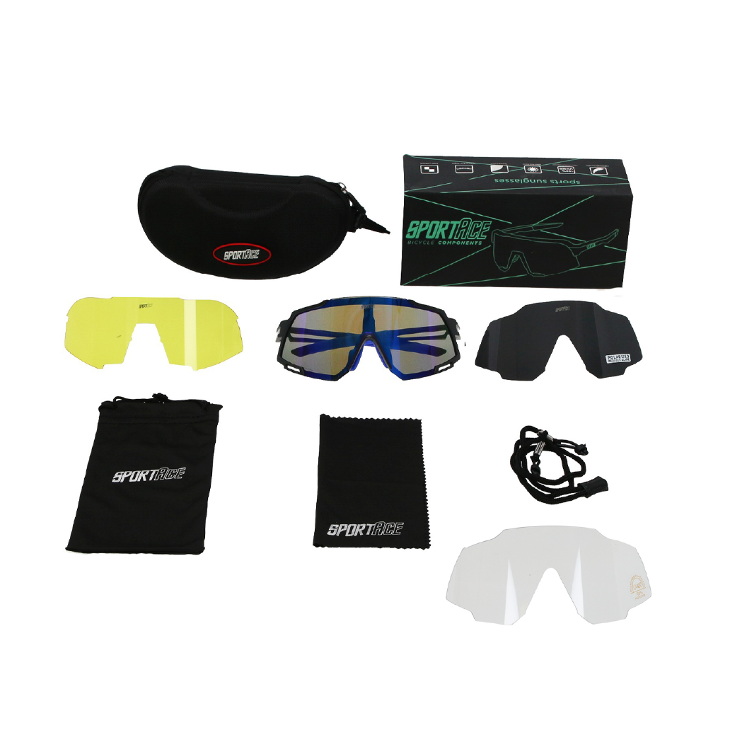 Gafas de Ciclismo SA-838 con Estuche y 3 Cristales Fotocromatico Sportace