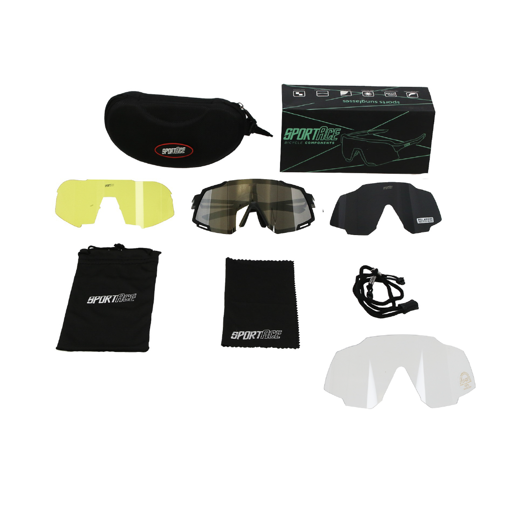 Gafas de Ciclismo SA-838 con Estuche y 3 Cristales Fotocromatico Sportace