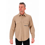 Camisa Hombre Grafa Manga Larga Volta Beige