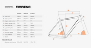 Gravel TIRRENA Aluminio Dorado Shimano Sora 18VEL 700C